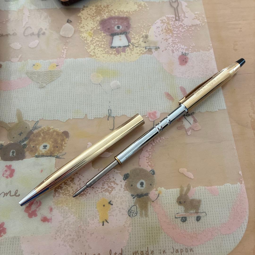 Gold Fill CROSS Set 4501 with ballpoint pen and mechanical pencil in aged vintage box and case