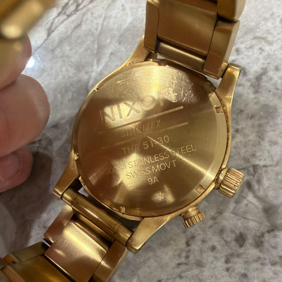 NIXON 51-30 ゴールド Quartz Men's Watch — Japanese