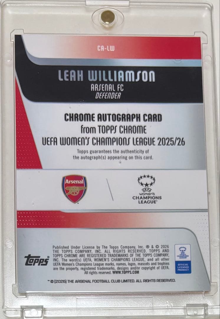 Topps Women’s Leah Williamson Auto — Japanese