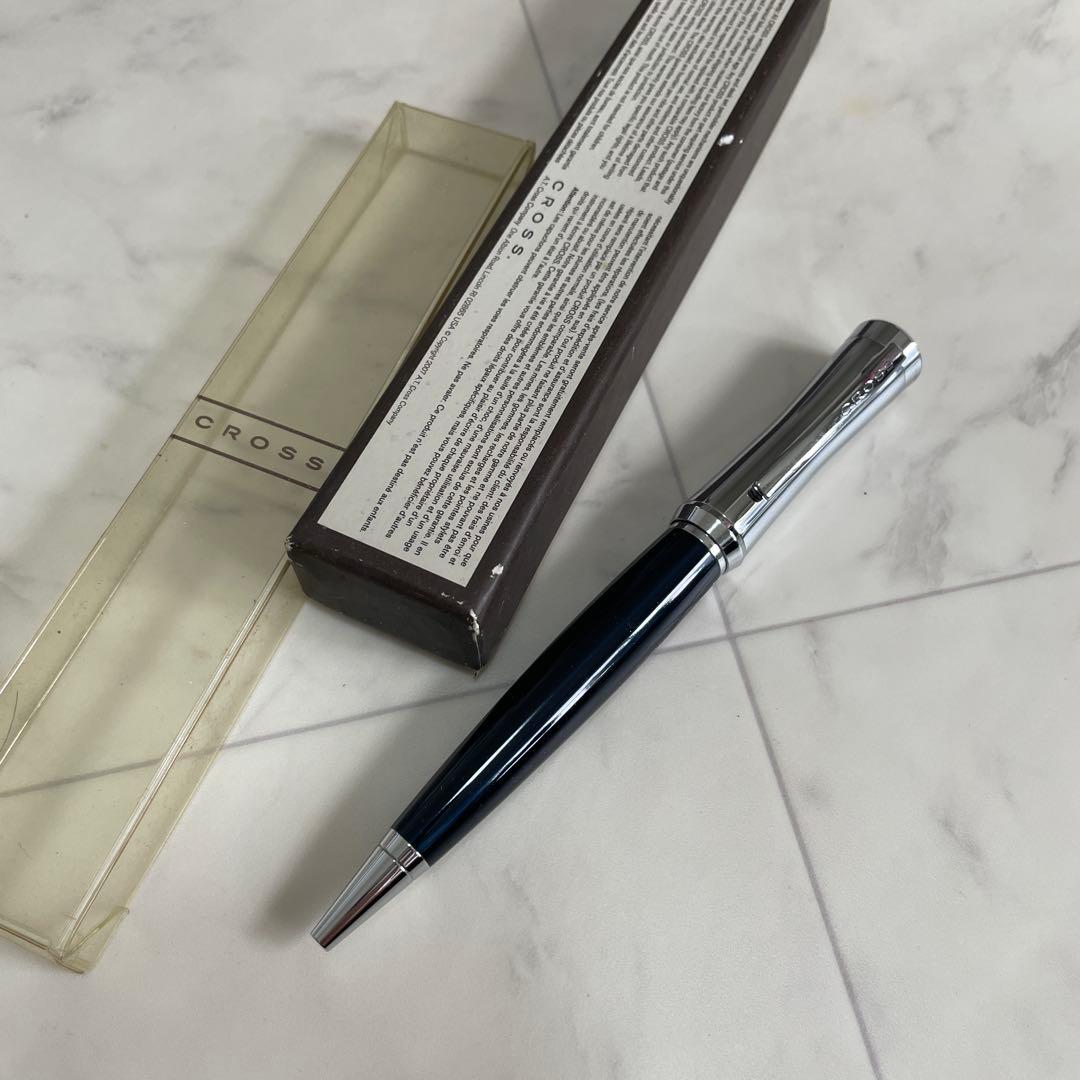 CROSS ballpoint pen with yellowed case, black ink, unused but tested for writing