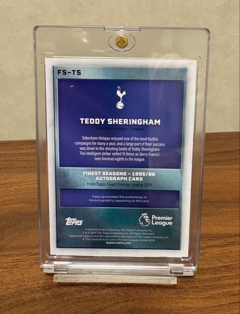 World's Limited to 5 Topps Teddy Sheringham Autograph — Japanese