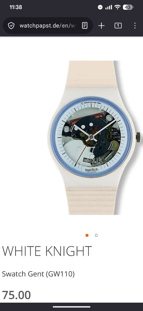 swatch GW110 Quartz Men's — Japanese