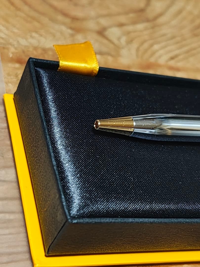 CROSS Classic Century Medalist ballpoint pen in silver and gold metal with black ink and included case