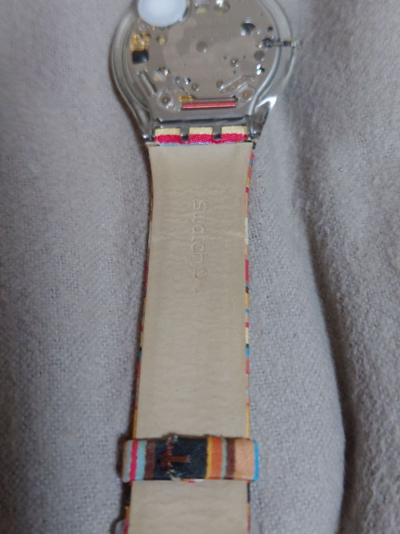 swatch Skin Multi-Stripe Band Analog Men's — Japanese