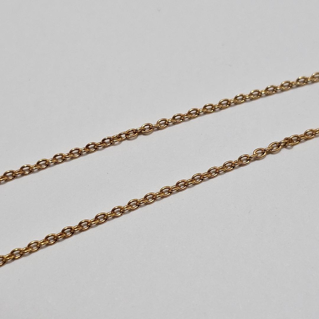 Law Tassaki pearl necklace with 8mm pearl pendant in 18K yellow gold, 36cm chain length, vintage 2000s-2013
