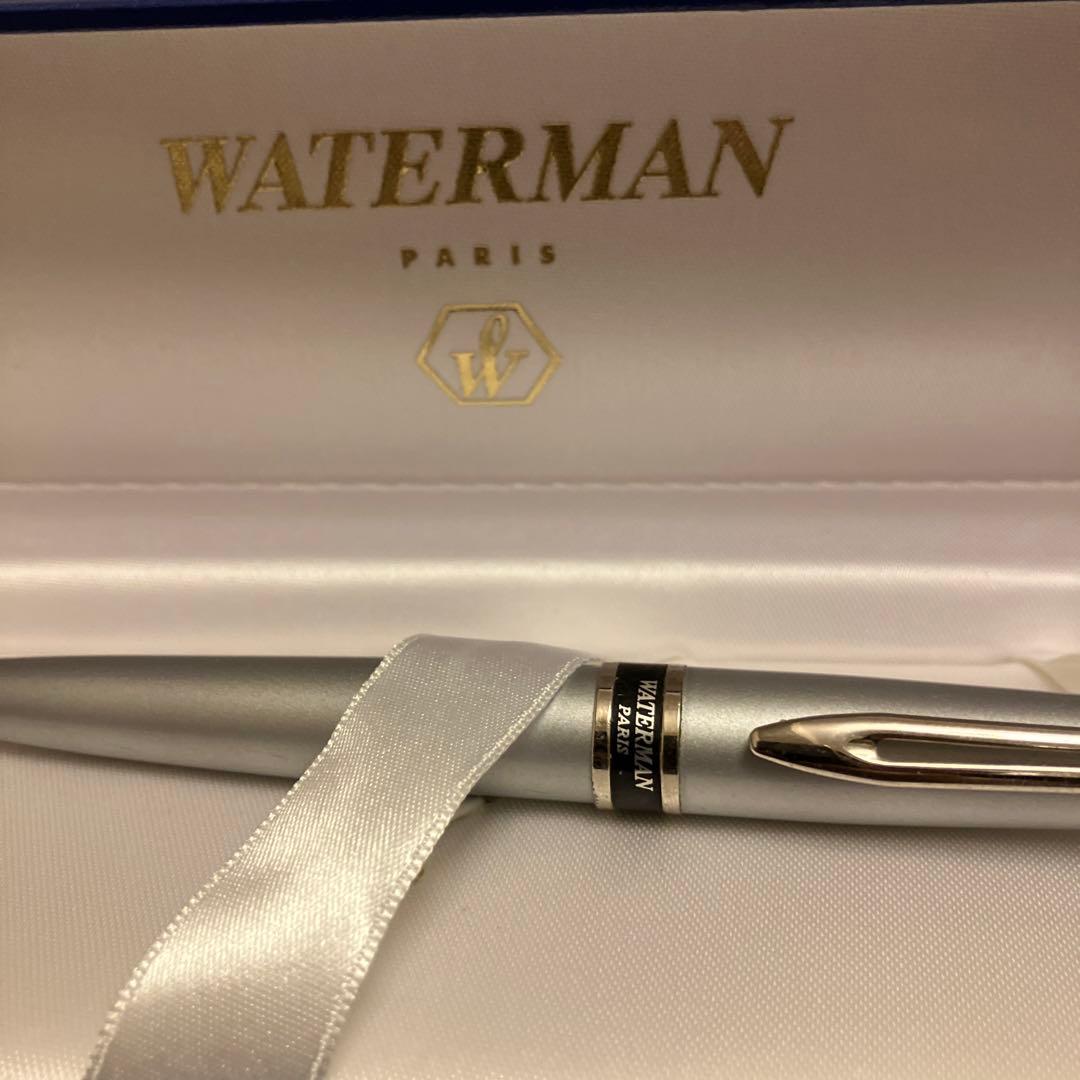Waterman ballpoint pen with twist mechanism and included case displayed on white background