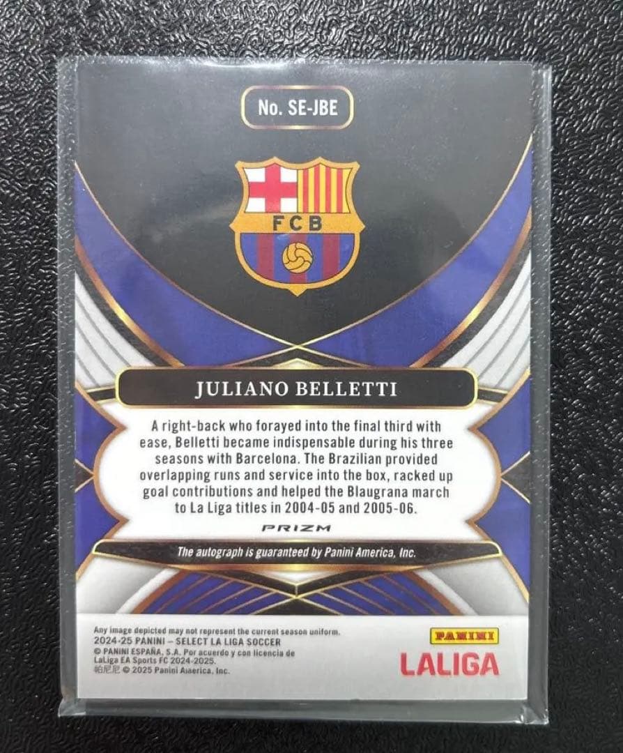 Juliano Belletti Signed Card Barcelona — Japanese