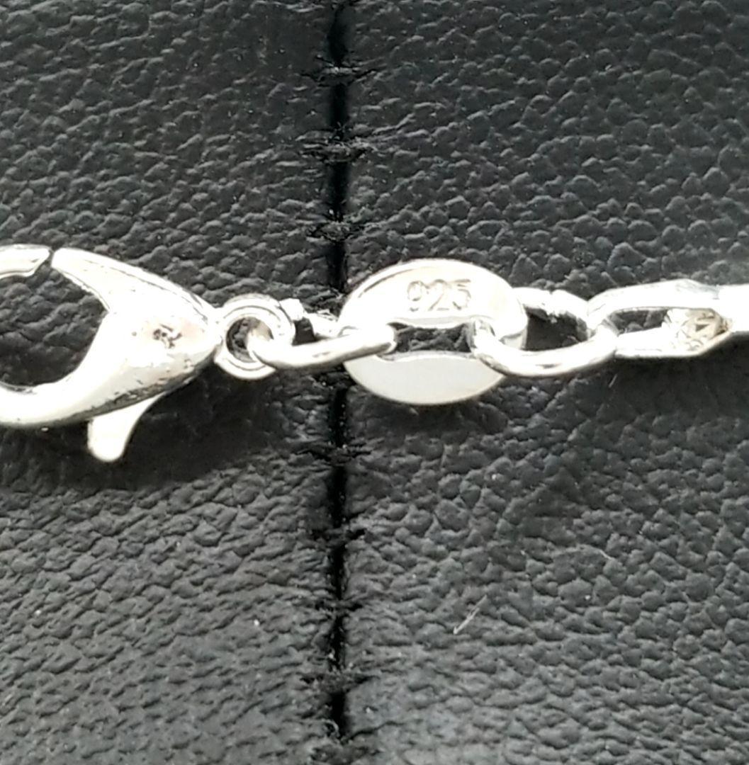Mikimoto silver 925 necklace with 5mm genuine pearl and circle motif design in silver tone