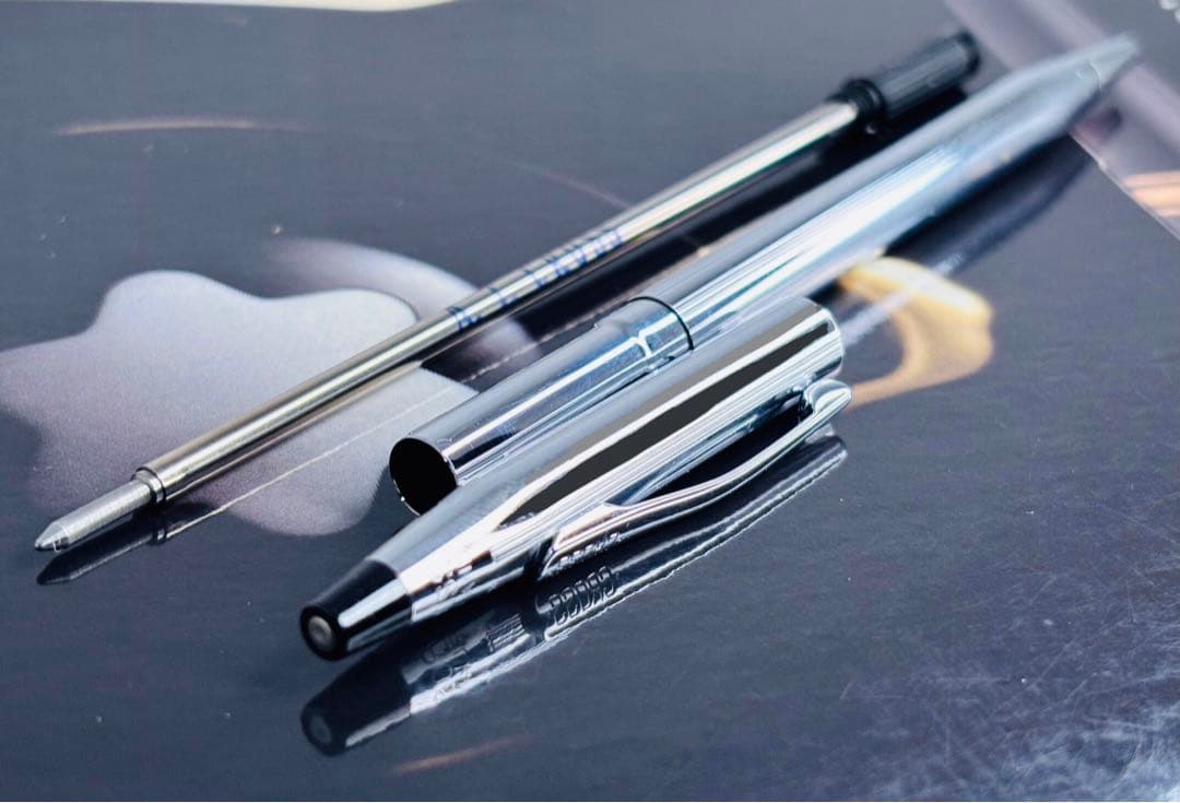 Cross Classic Century No3502 Chrome pen with Ireland marking, 135mm length, slim design and metal clip