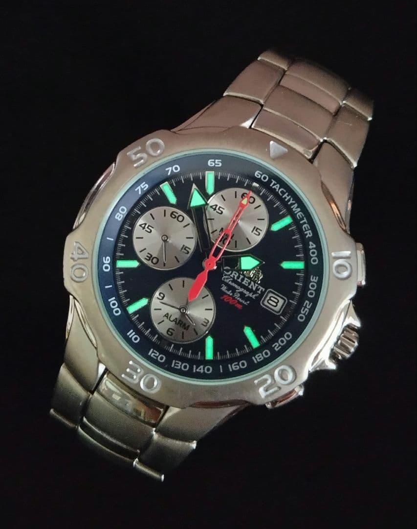 ORIENT ORIENY Chronograph 紺 Quartz Men's Watch — Japanese