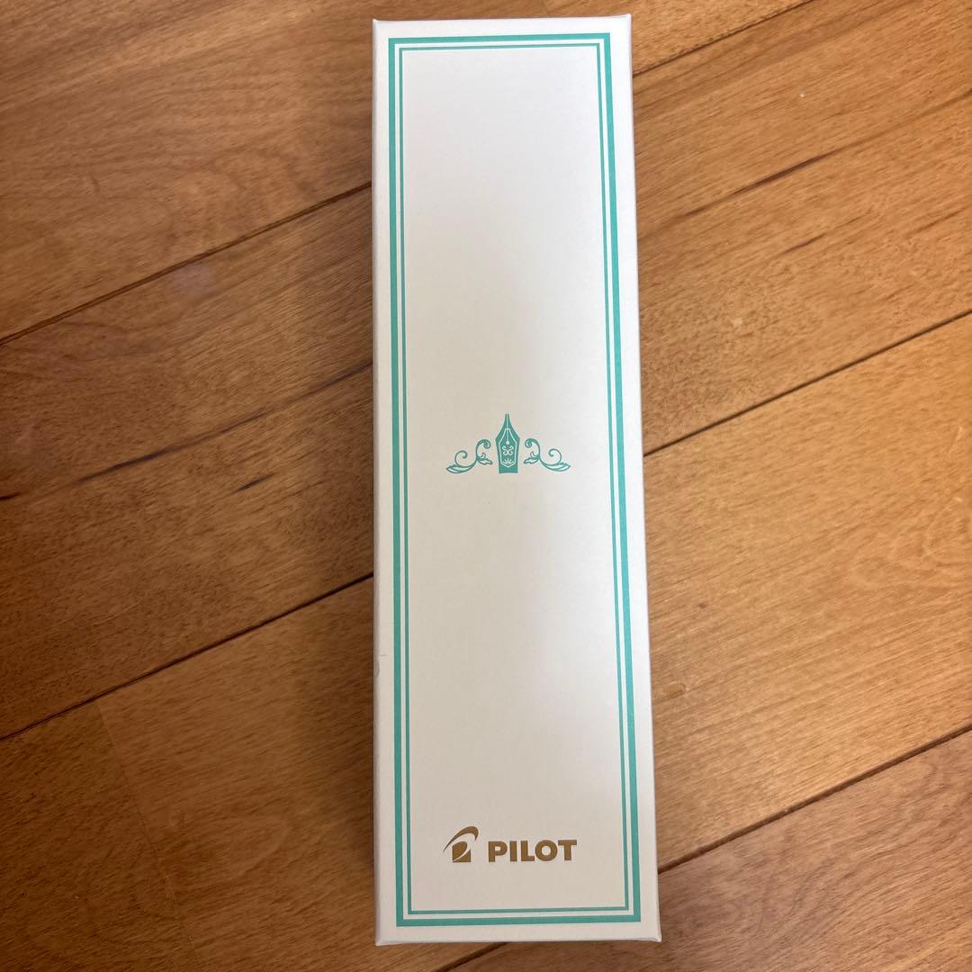 PILOT green blue fountain pen with dot pattern shown in original box, unused condition