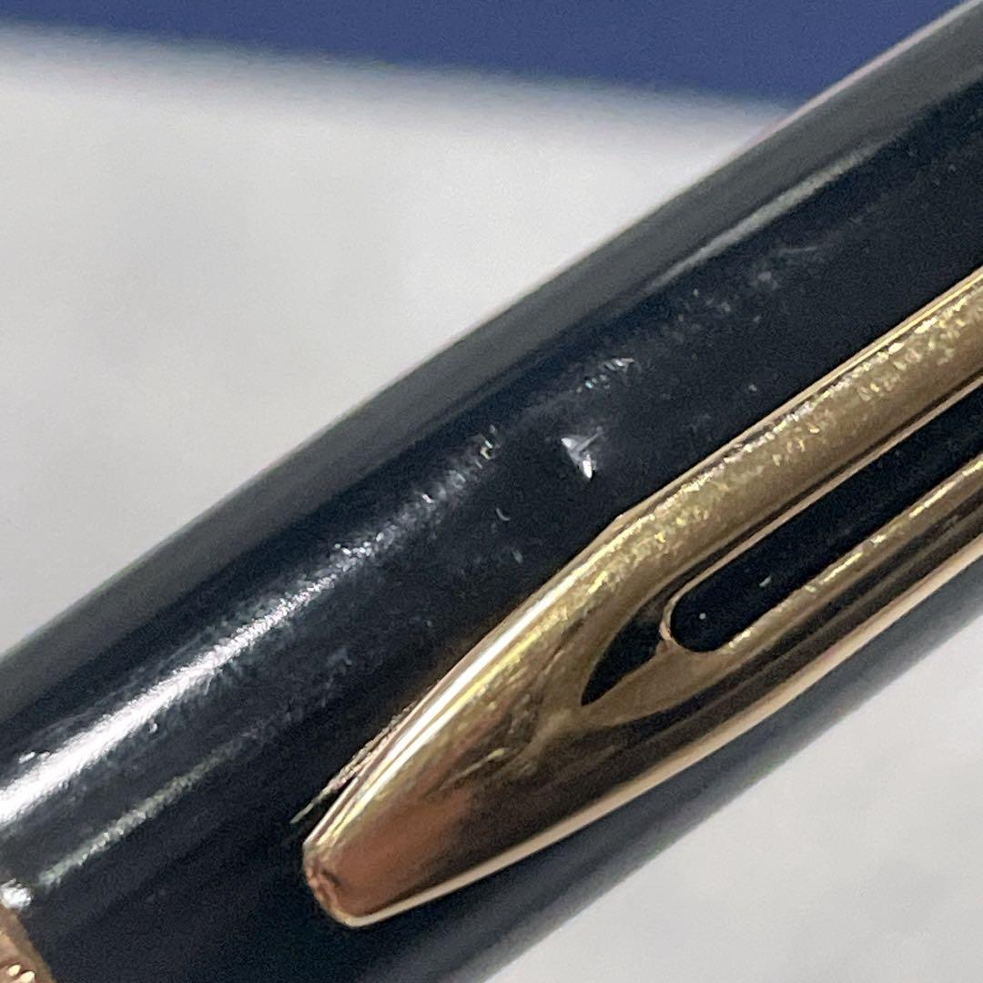 Close-up of a Waterman Fountain Pen with a sleek black body and silver accents