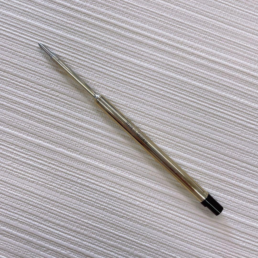 Waterman Ballpoint Pen Black Gold 023 with sleek black and gold finish, 14 cm long and 1 cm diameter