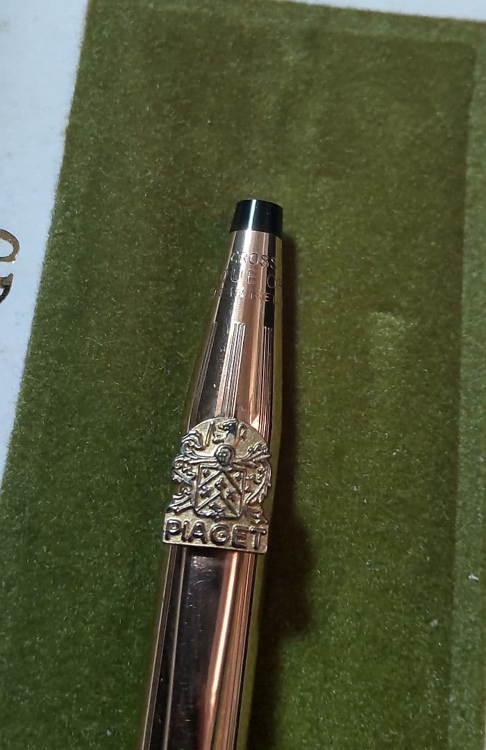 Piaget & Cross 14KT gold-plated ballpoint pen with CROSS PLAQUE ORLT engraving made in Ireland