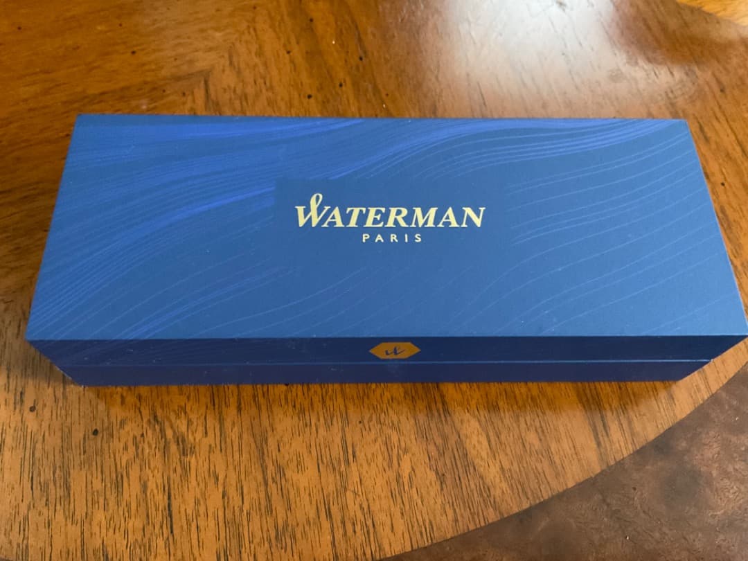 Waterman Essential ballpoint pen in highest grade material with protective case, unused, made in France