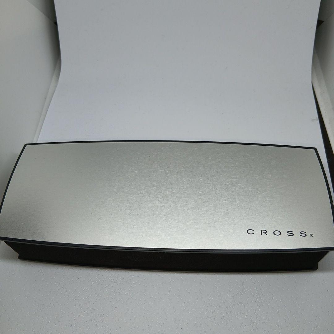 CROSS Townsend Medalist ballpoint pen in silver and gold with stripe pattern shown with dedicated case