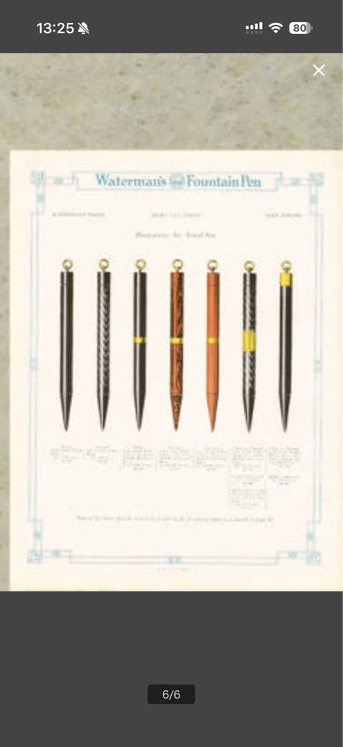 1920s Waterman's Ebonite Pencil in ripple red, 1.18mm lead, 100mm length, vintage writing instrument