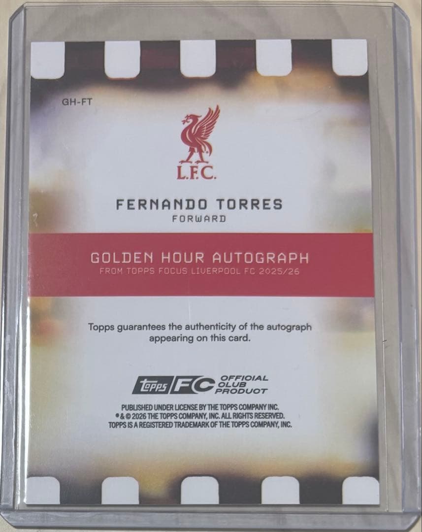 Topps Focus Liverpool Fernando Torres Golden Hour Auto — Japanese