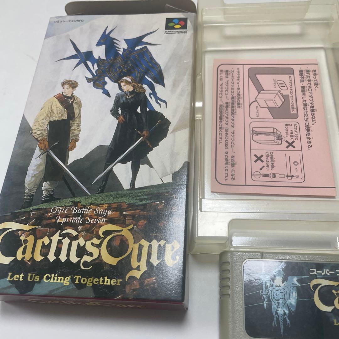 Tactics Ogre Super Famicom game cartridge well-maintained used condition with label visible