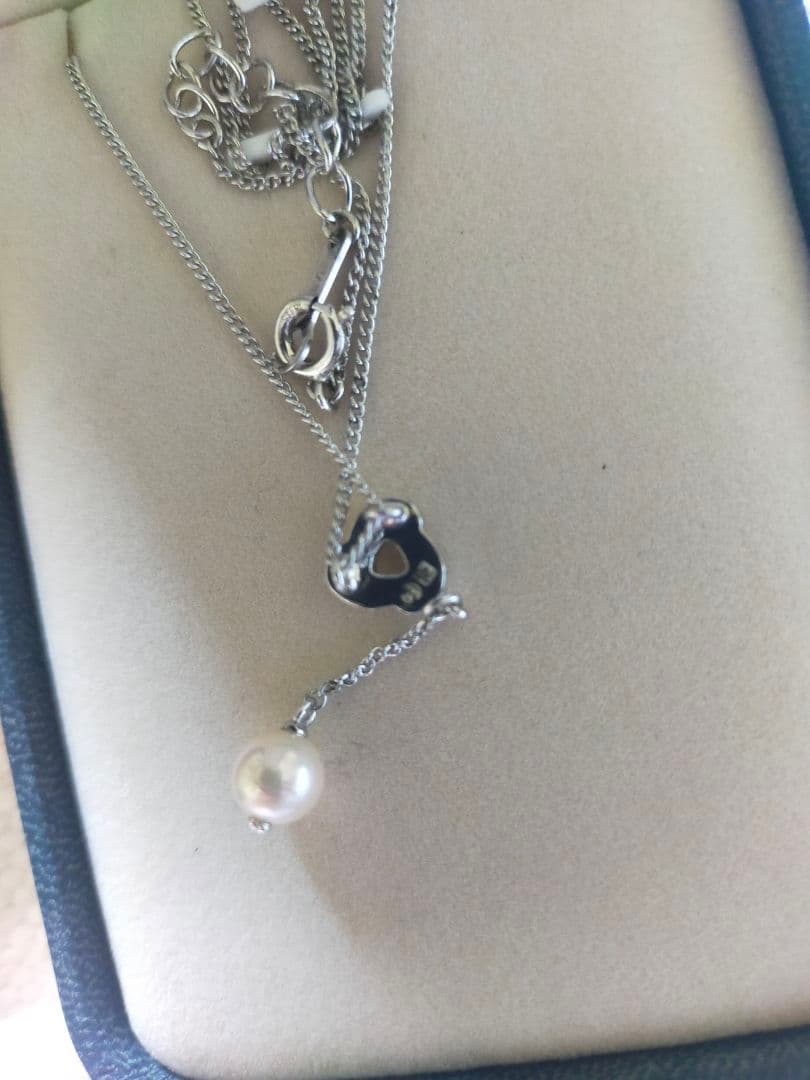 TASAKI Akoya Pearl Necklace with 6.25-6.5 mm pearls on 39-42 cm silver 925 chain