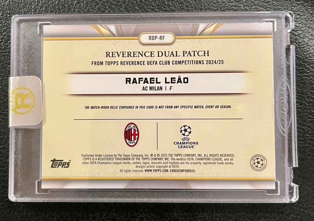 10 Premium Limited Rafael Leon Player Worn Dual Patch AC Milan — Japanese