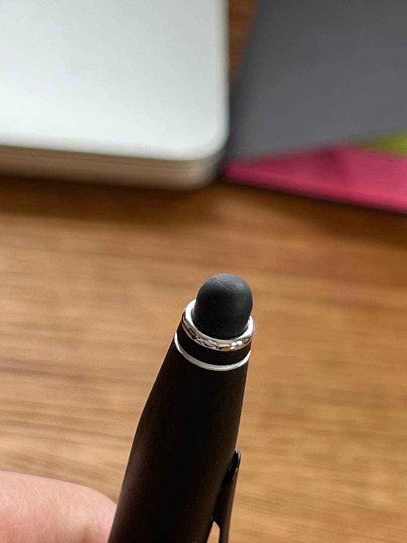 CROSS Ballpoint Pen in matte black with touch pen feature and rotating eject refill mechanism
