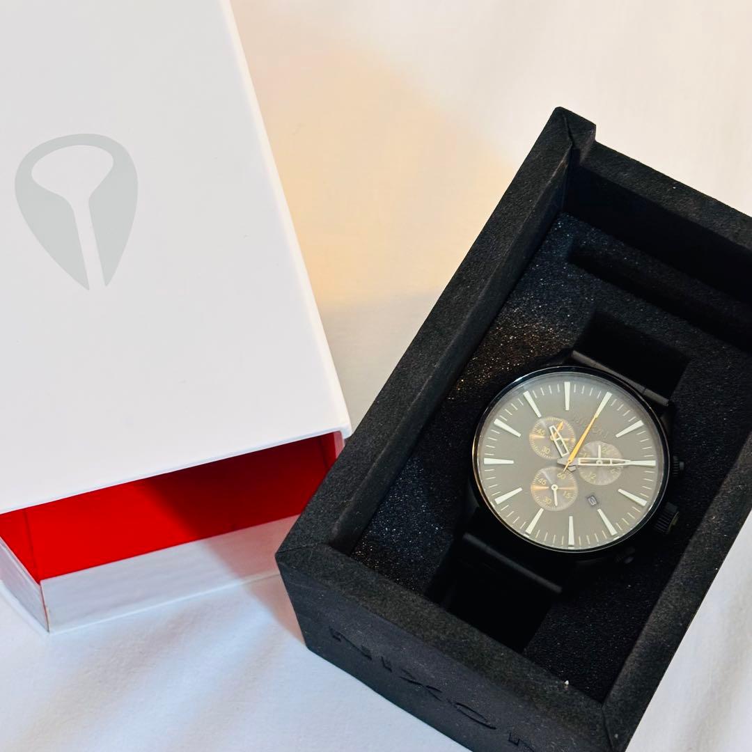 NIXON The Sentry Chrono Black Quartz Men's Watch — Japanese