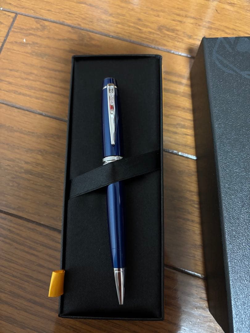 CROSS Blue Ballpoint Pen displayed with its dedicated box on a white background