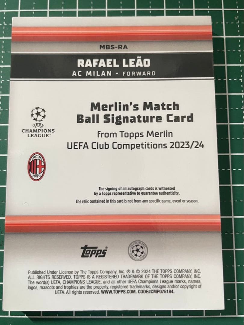 Raphael Leao Match Ball Auto — Japanese
