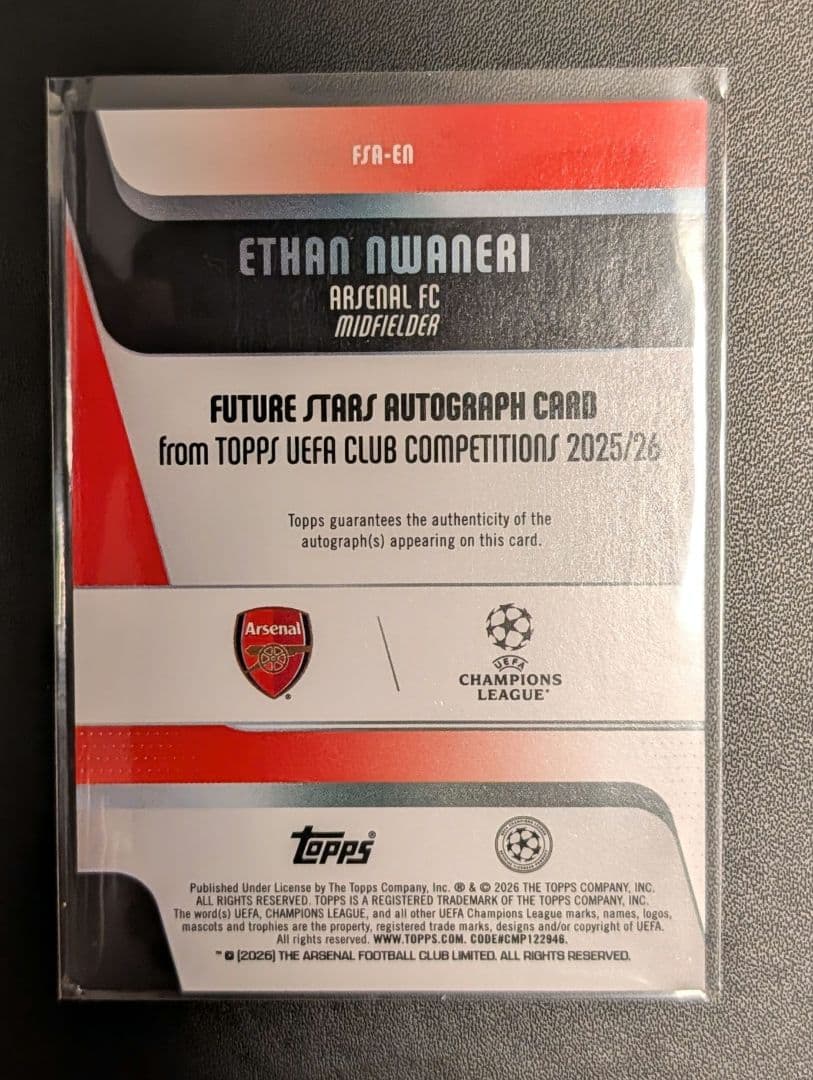 Ethan Nwaneri Autograph UEFA — Japanese