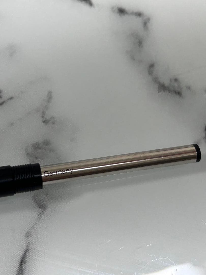 Waterman Hemisphere ballpoint and rollerball pen with stainless steel body engraved France and WATERMAN