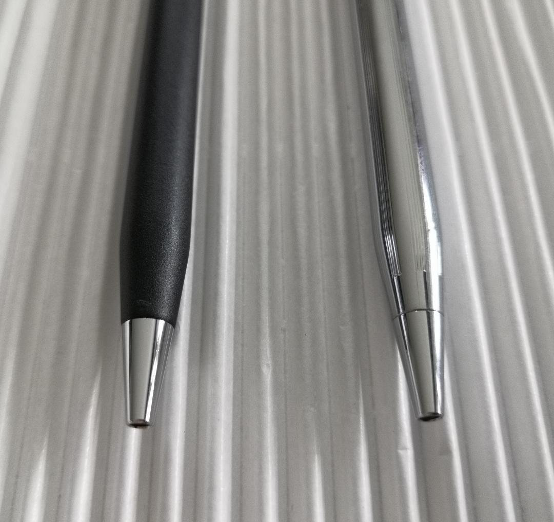 Cross Law Kuro ballpoint pen set of two in matte black and chrome with twist mechanism