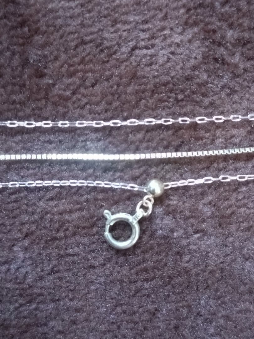 Agete long necklace 60cm K10 gold chain with 20cm venezian section and adjuster clasp