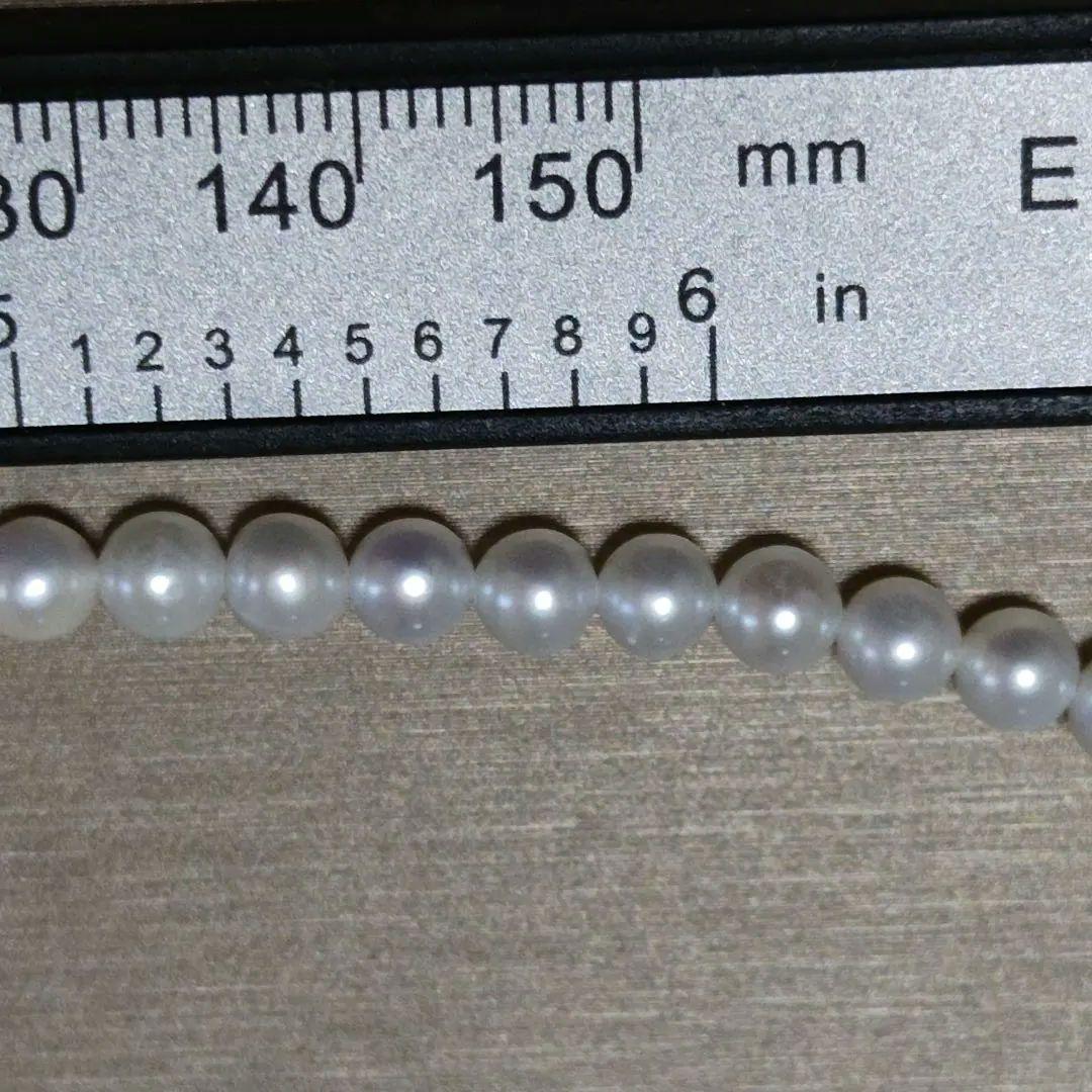 New genuine baby pearl necklace with 5mm freshwater pearls on silver SV925 and K18 gold filled chain