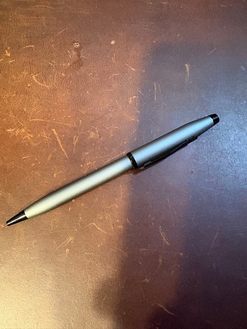 Kuro Century II pen in gunmetal gray brass body with black ink twist mechanism