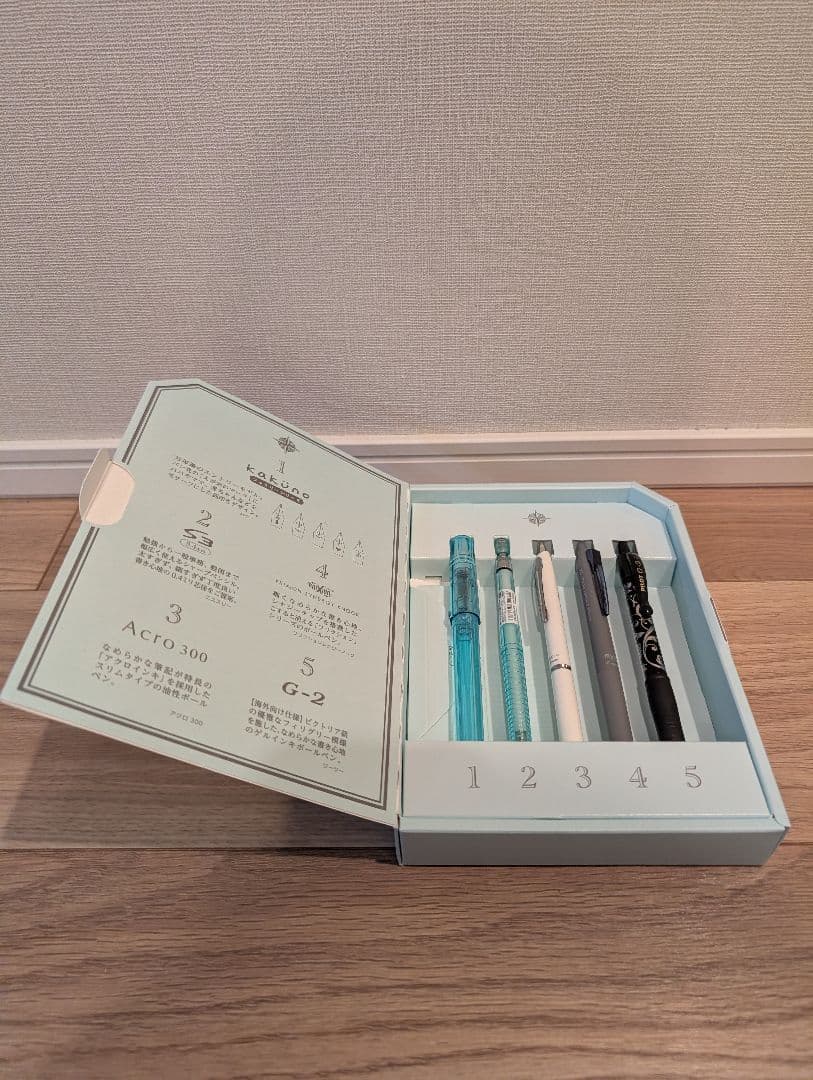 PILOT Shareholder Benefit 5-Pen Set displayed with original box on a white background