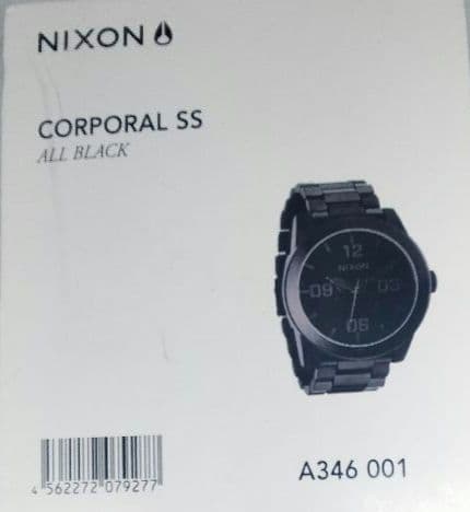 NIXON Corporal All Black Quartz Men's Watch — Japanese
