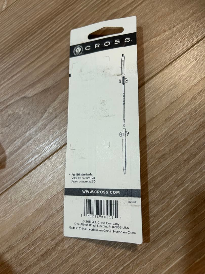 Toyota Crown historical emblem charm ballpoint pen set with novelty cross pen showing slight dirt