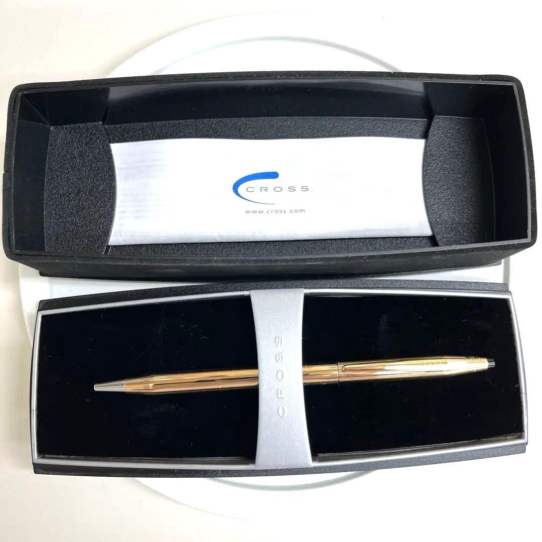 Beautiful Cross ballpoint pen with 1/20 14KT gold metal body and black oil-based ink