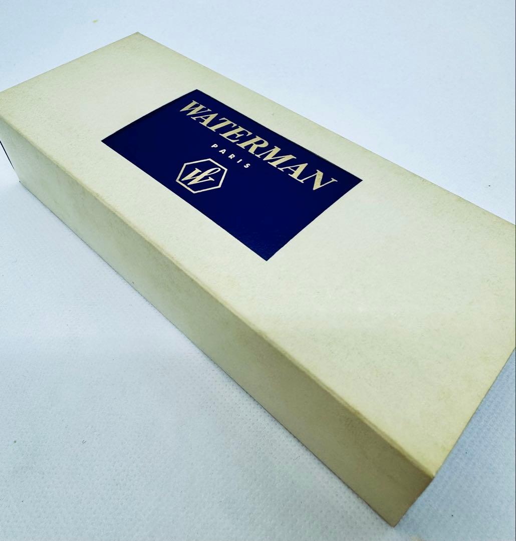 WATERMAN Phileas Blue Marble ballpoint pen with gold accents on a white background