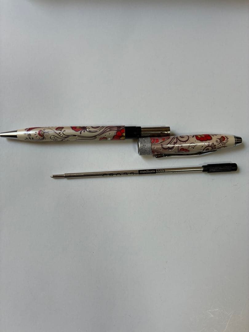 CROSS Botanica red ballpoint pen with gold decoration in a presentation box