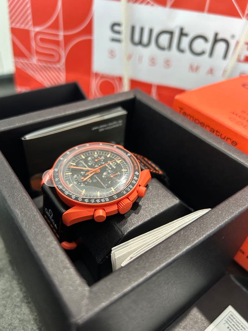 swatch MISSION ON EARTH LAVA OMEGA Men's — Japanese