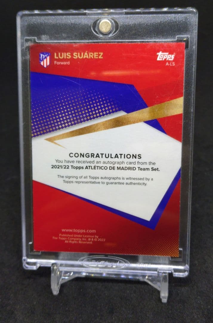 Topps Luis Suarez Autographed Card Atletico — Japanese