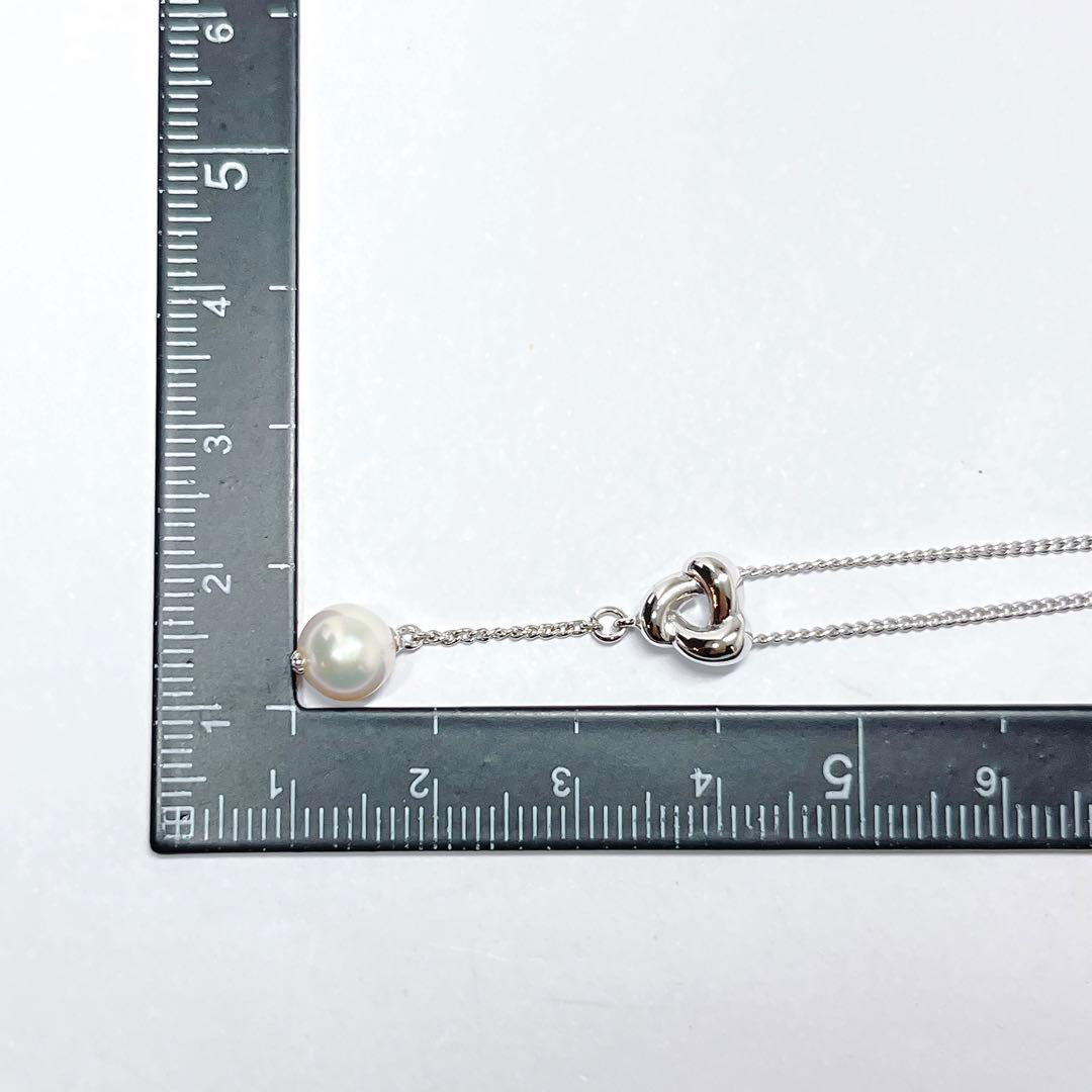 Tasaki Pearl Necklace Noevir featuring 6.7mm pearls on a silver chain 42.5cm long