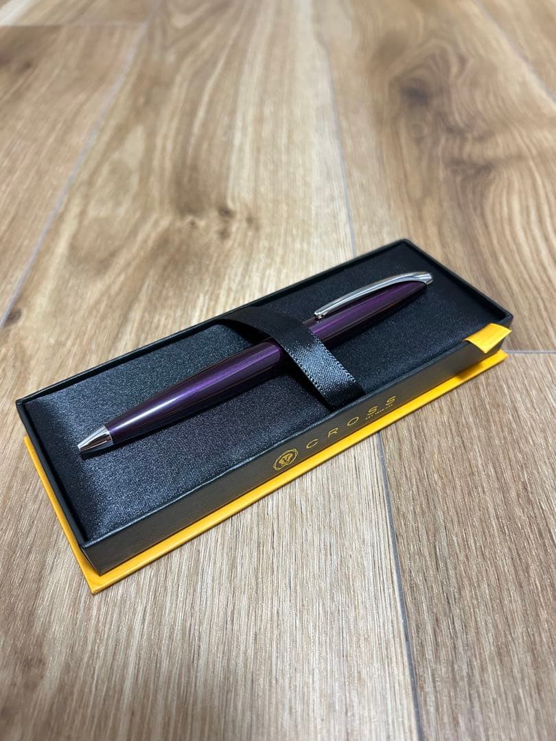 New CROSS ballpoint pen body in purple color shown on a white background
