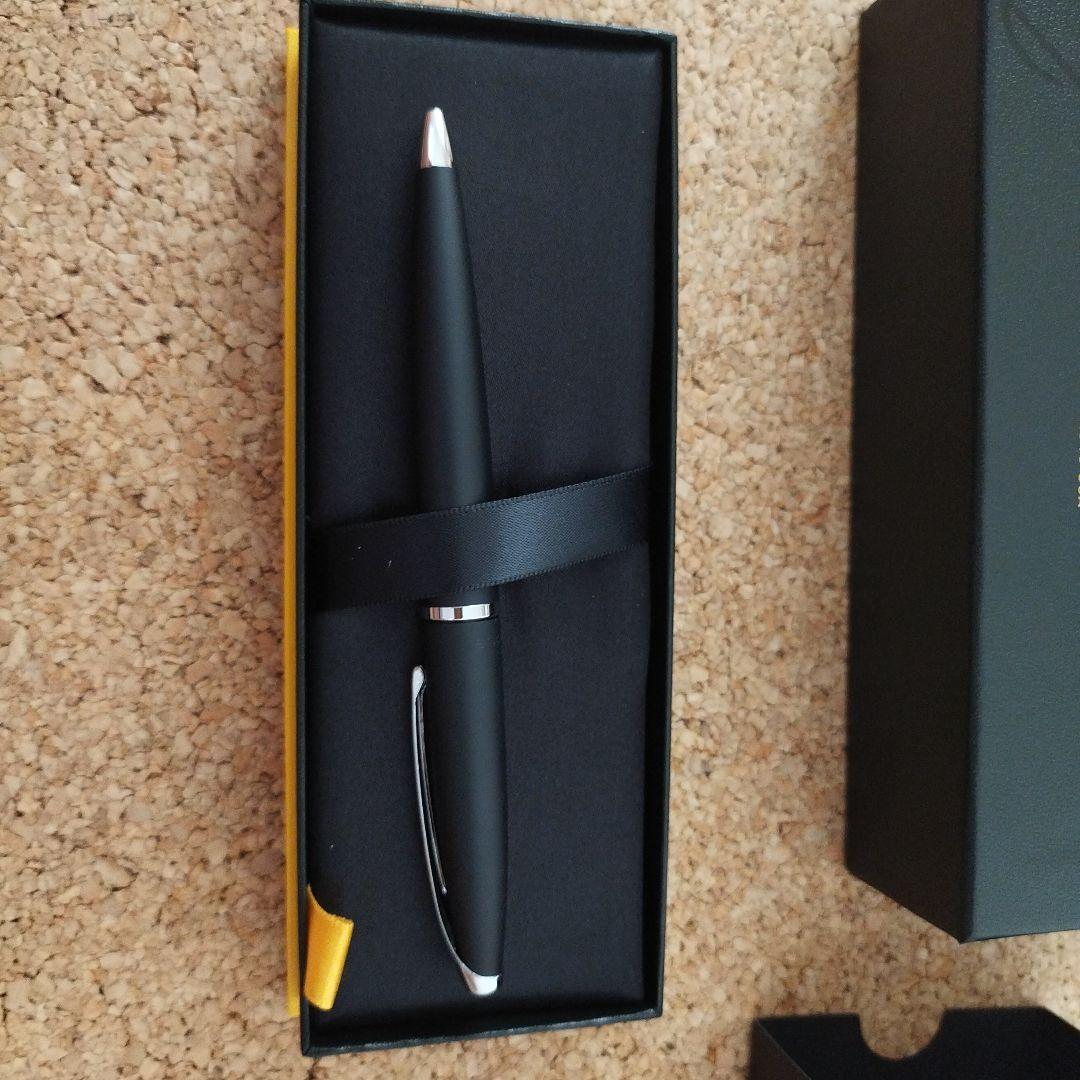 CROSS ATX Ballpoint Pen in black with slim body and oil-based ink, shown with dedicated box