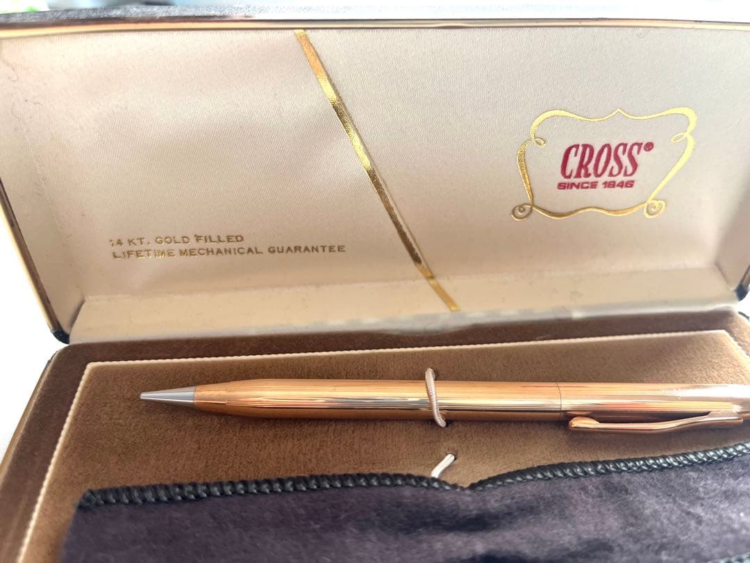 CROSS Classic Century 14KT gold filled vintage mechanical pencil with box, case, and booklet