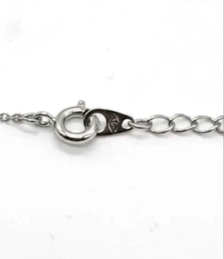 TASAKI Akoya pearl necklace with silver chain and circle design pendant, 45cm length