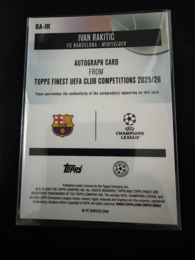 Ivan Rakitic Signature Card — Japanese