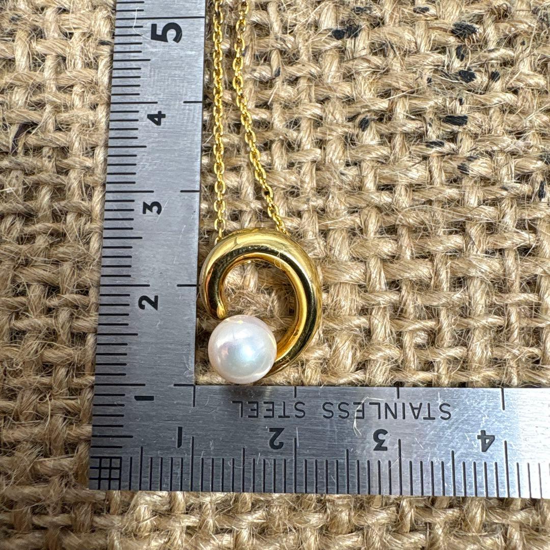 Tasaki Tadasaki pearl necklace with SV925 silver chain 45 cm length elegant design